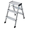 KRAUSE Rolly schodki jezdne dwustronne składane 2x3 aluminiowe KRAUSE Rolly schodki jezdne dwustronne składane 2x3 aluminiowe